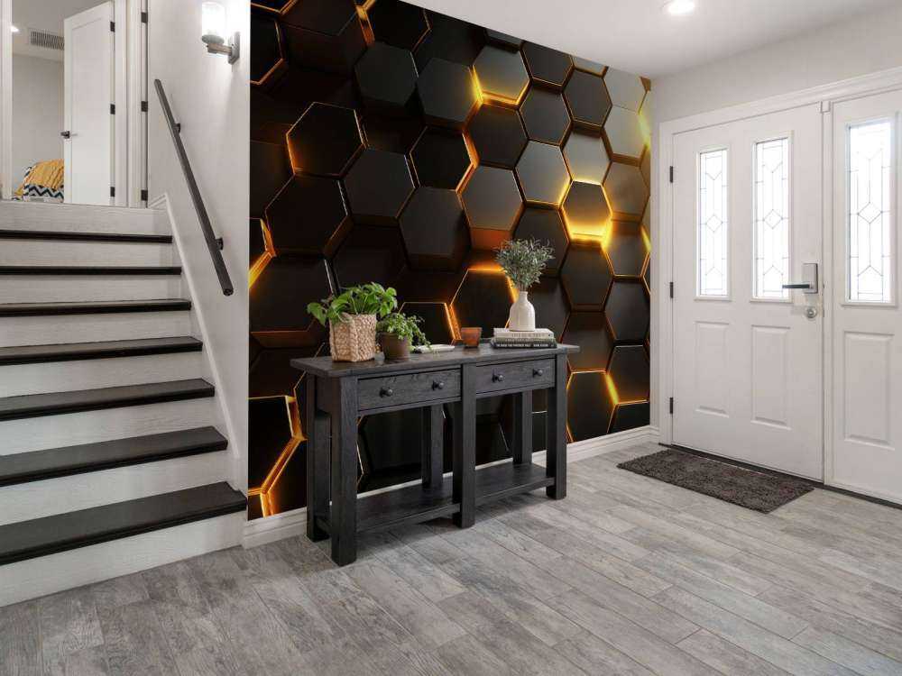 Gloeiend Gouden Hexagons