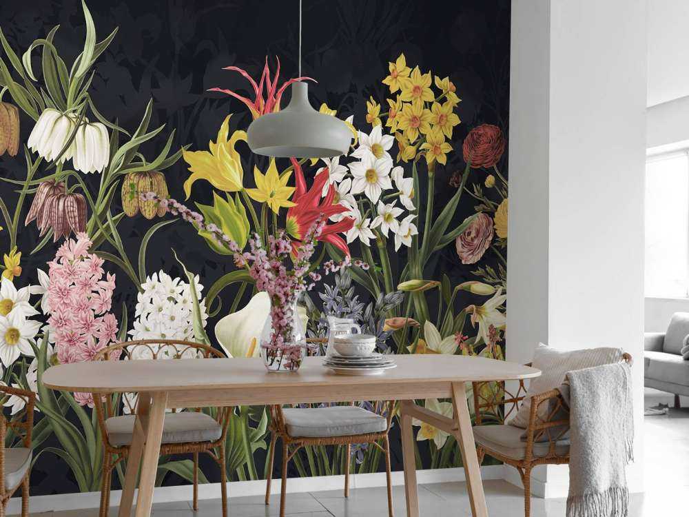 Spring Flowers - Silver Frost Gray