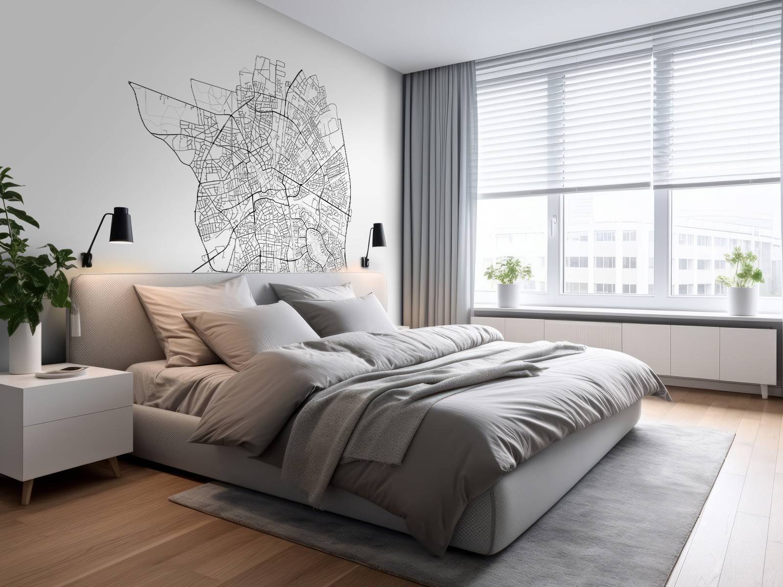 Plattegrond van Apeldoorn, wit