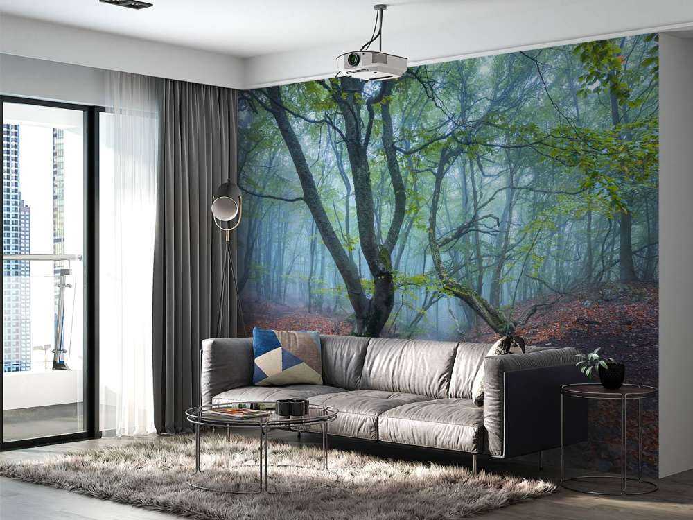 Schuin groeiende bomen