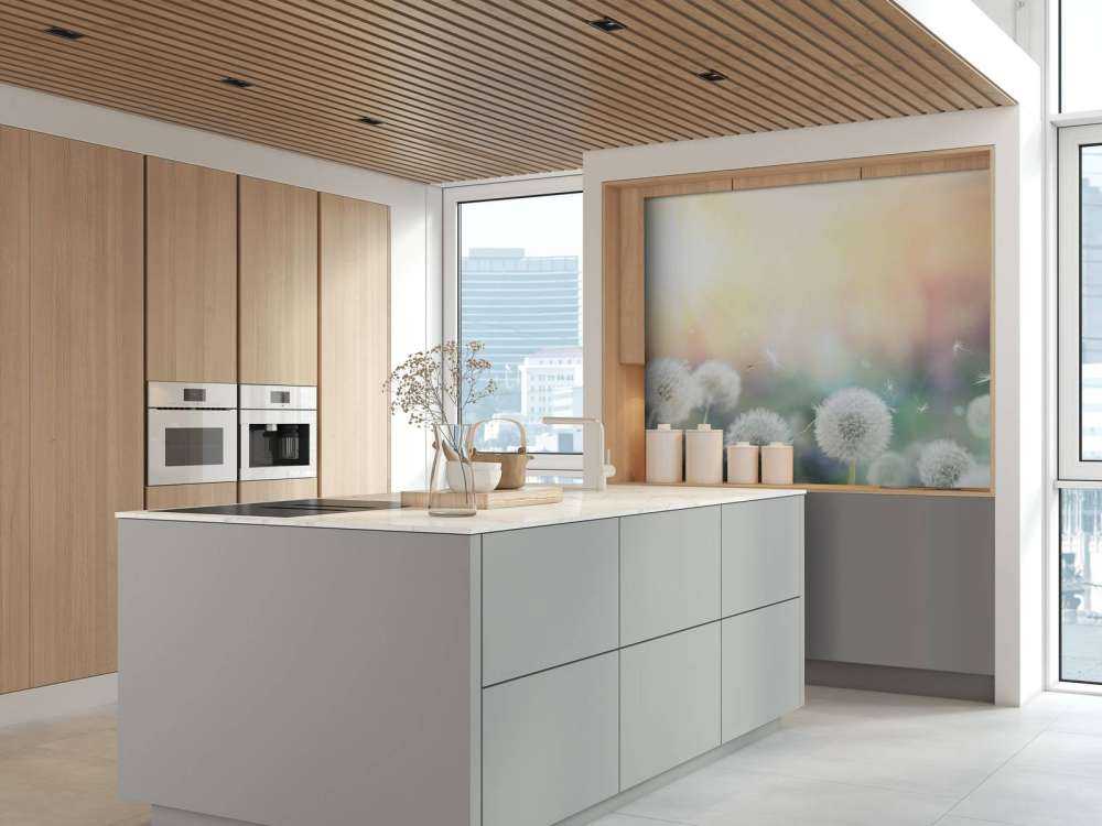 Paardebloem design met gekleurde achtergrond