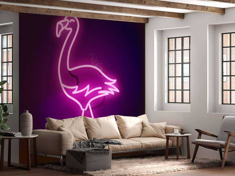 Flamingo neon pictogram