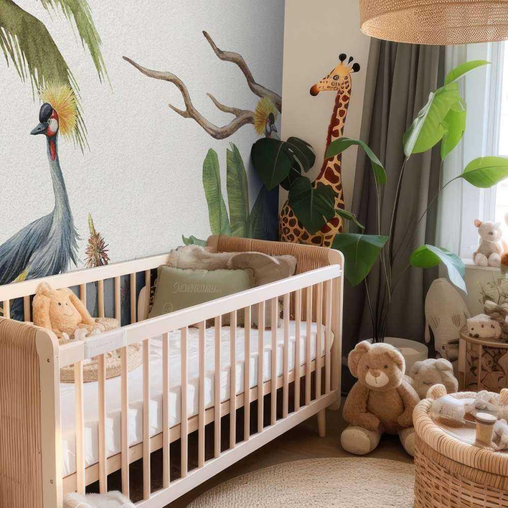 Jungle met kraanvogels