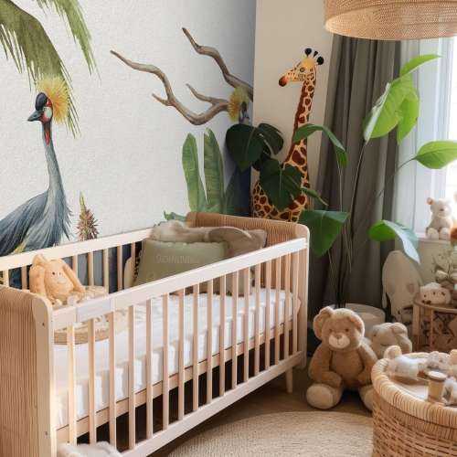 Jungle met kraanvogels