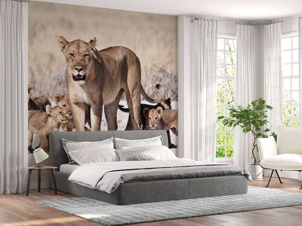 Leeuwin met haar welpen