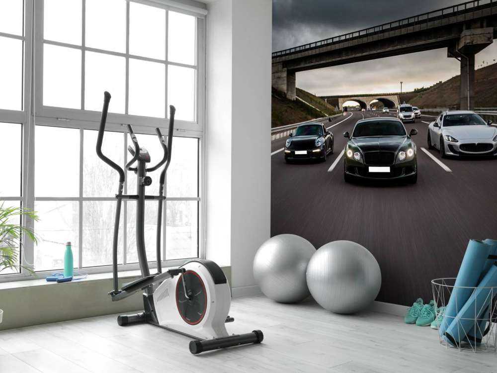 Sportwagens op de snelweg