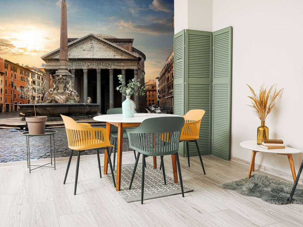 Pantheon in Rome bij zonsondergang