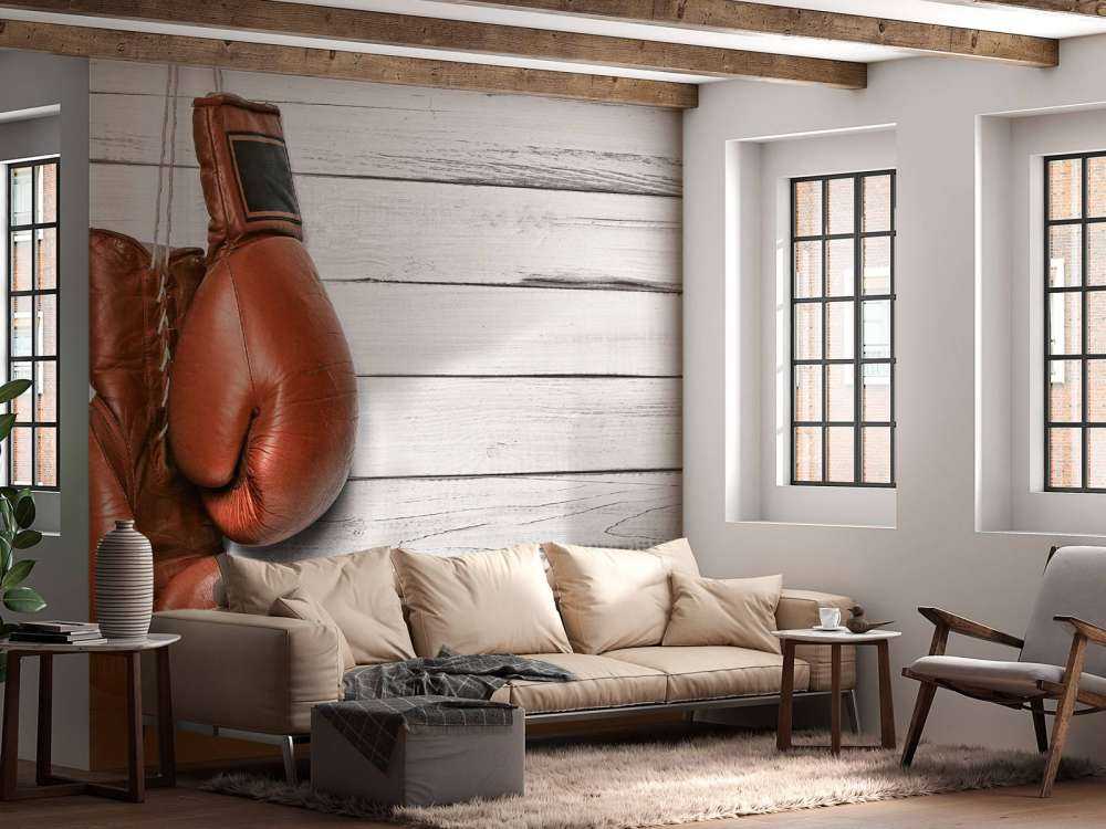 Old school rode bokshandschoenen