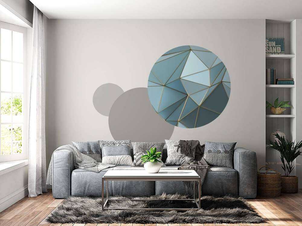 Driehoekige textuur in het blauw