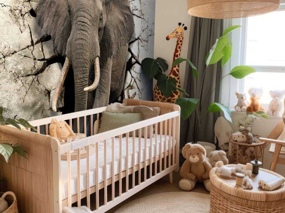 Grote olifant uit de muur