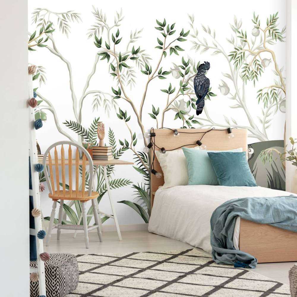 Getekende dieren in de jungle