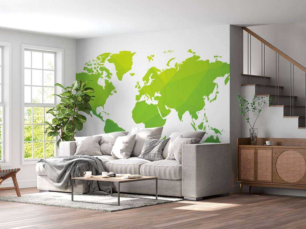 Groene wereldkaart