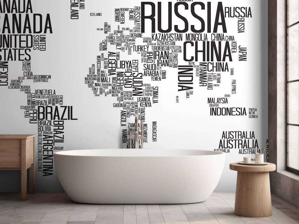 Typografische wereldkaart