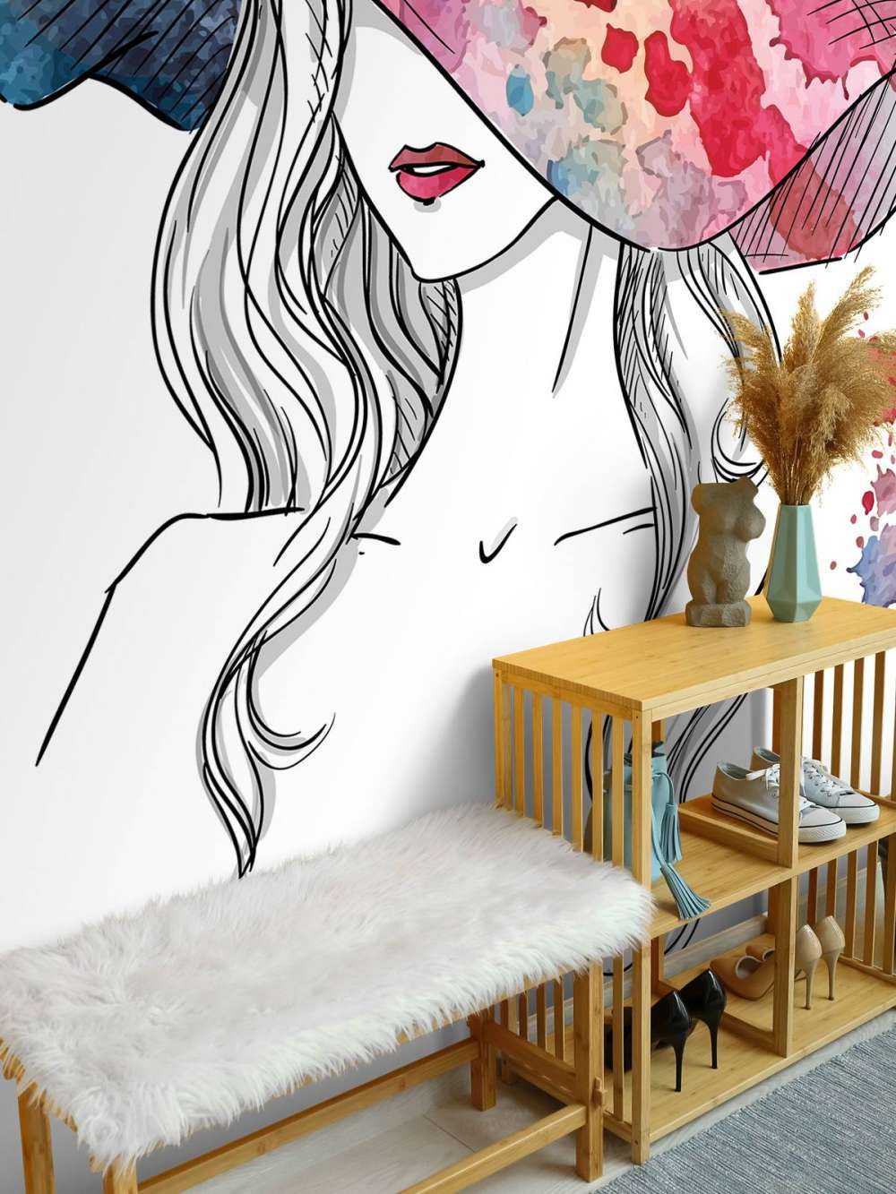 Schets van een vrouw met een hoed