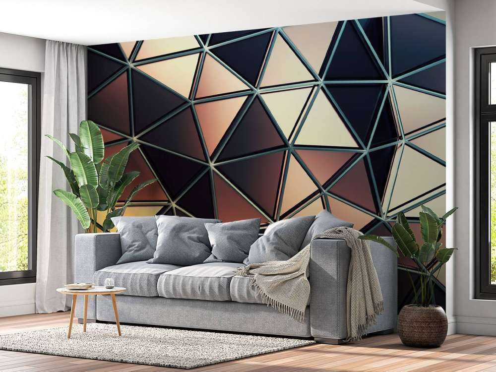 Driehoekige textuur in het bruin