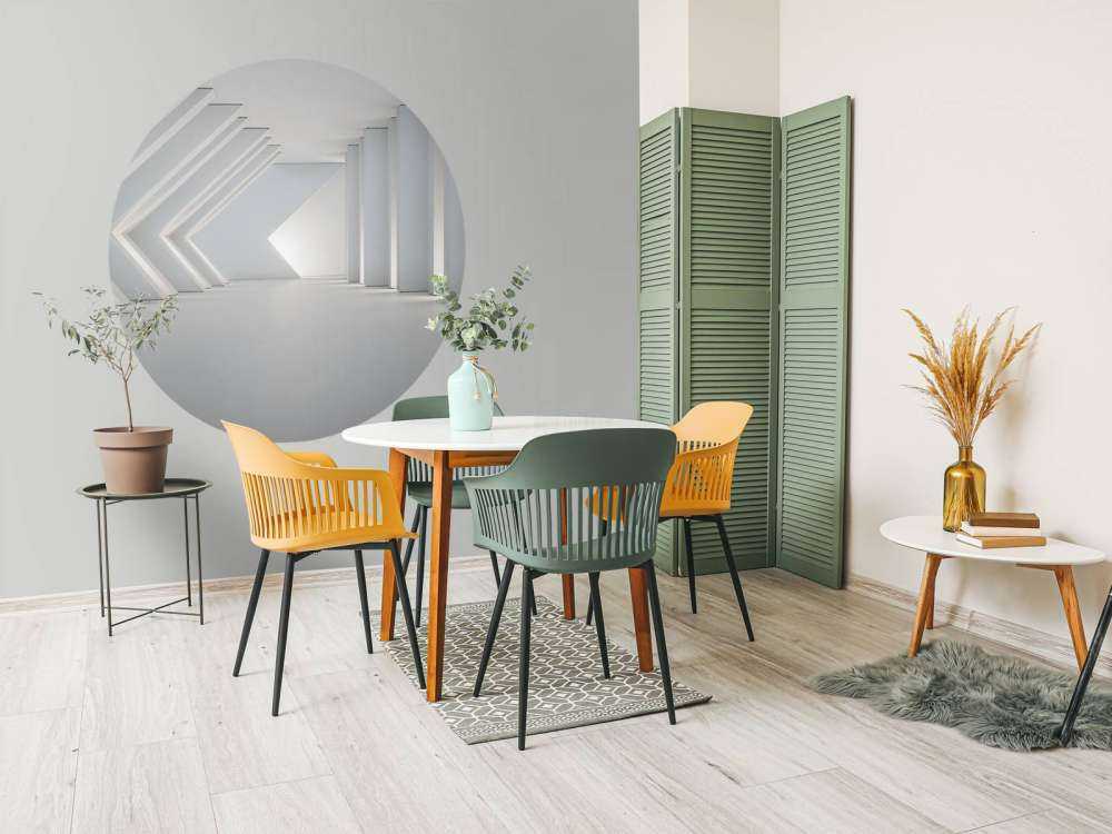 Architectonische witte kamer in 3D