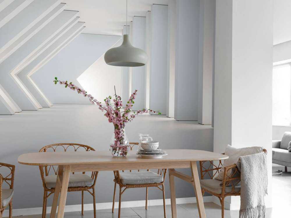 Architectonische witte kamer in 3D