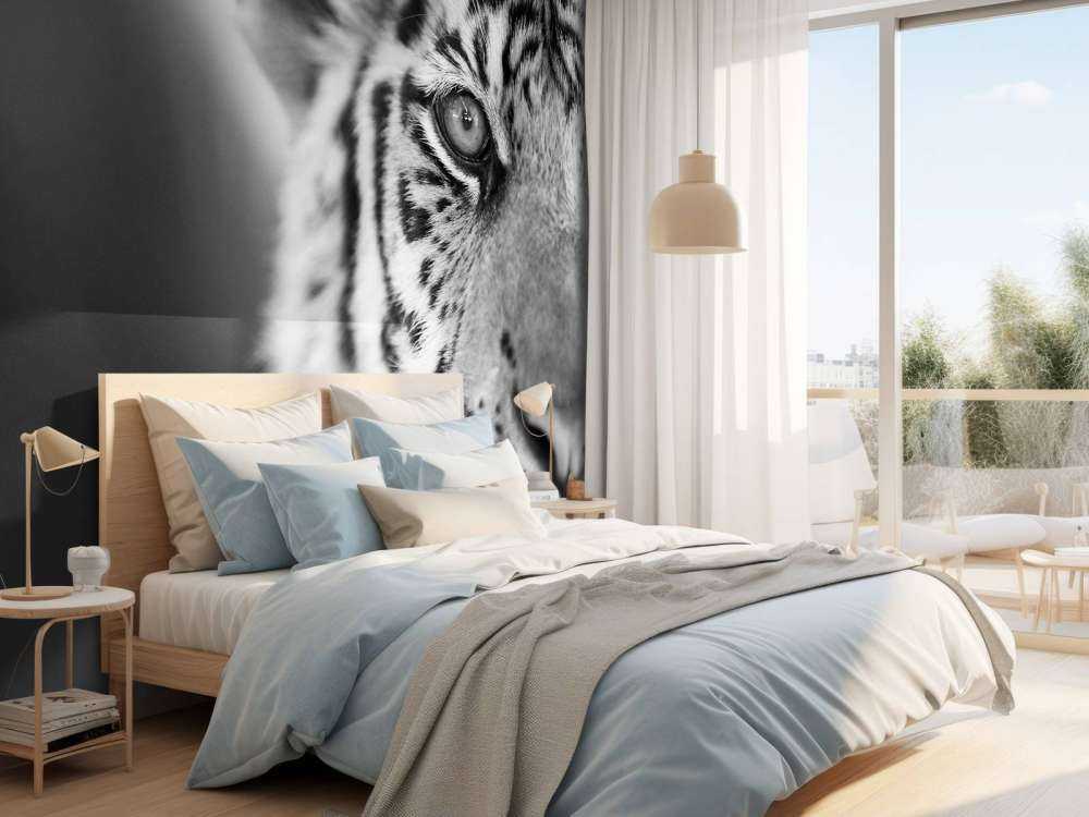 Mooie tijger in zwart-wit