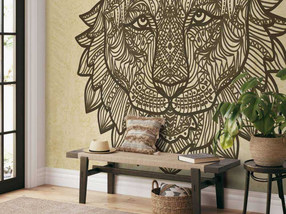 Tijger hoofd met een grunge achtergrond+