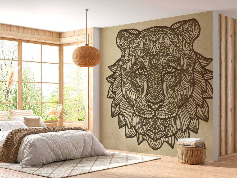 Tijger hoofd met een grunge achtergrond+