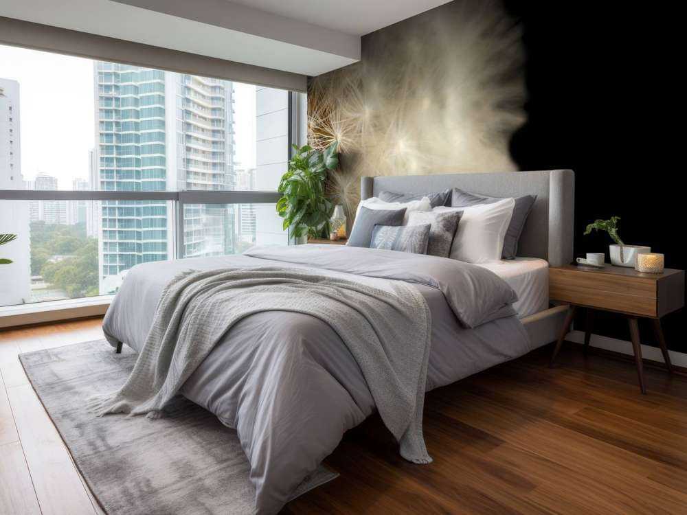 Paardenbloem met zwarte achtergrond