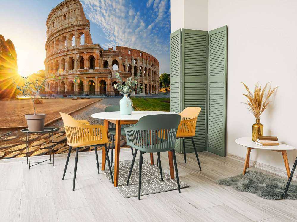 Colosseum in Rome bij zonsopkomst