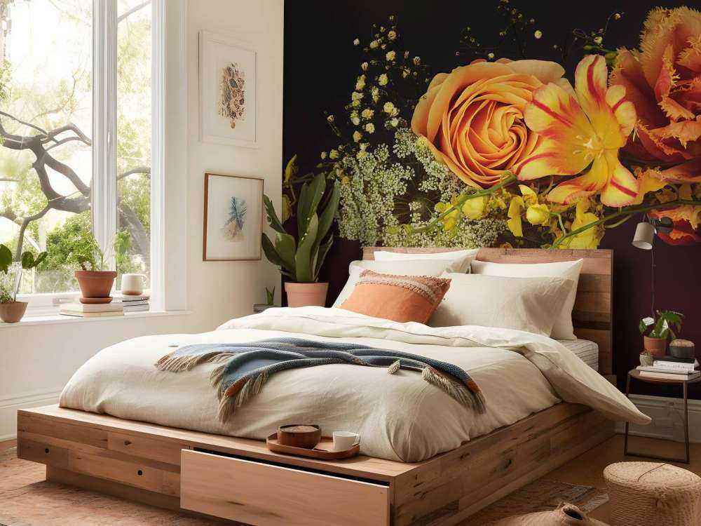 Samengestelde bloemen slinger