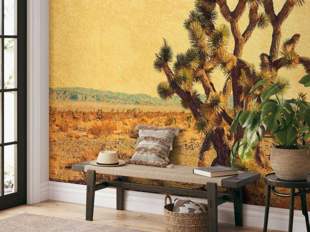 Grote cactus in een woestijnlandschap