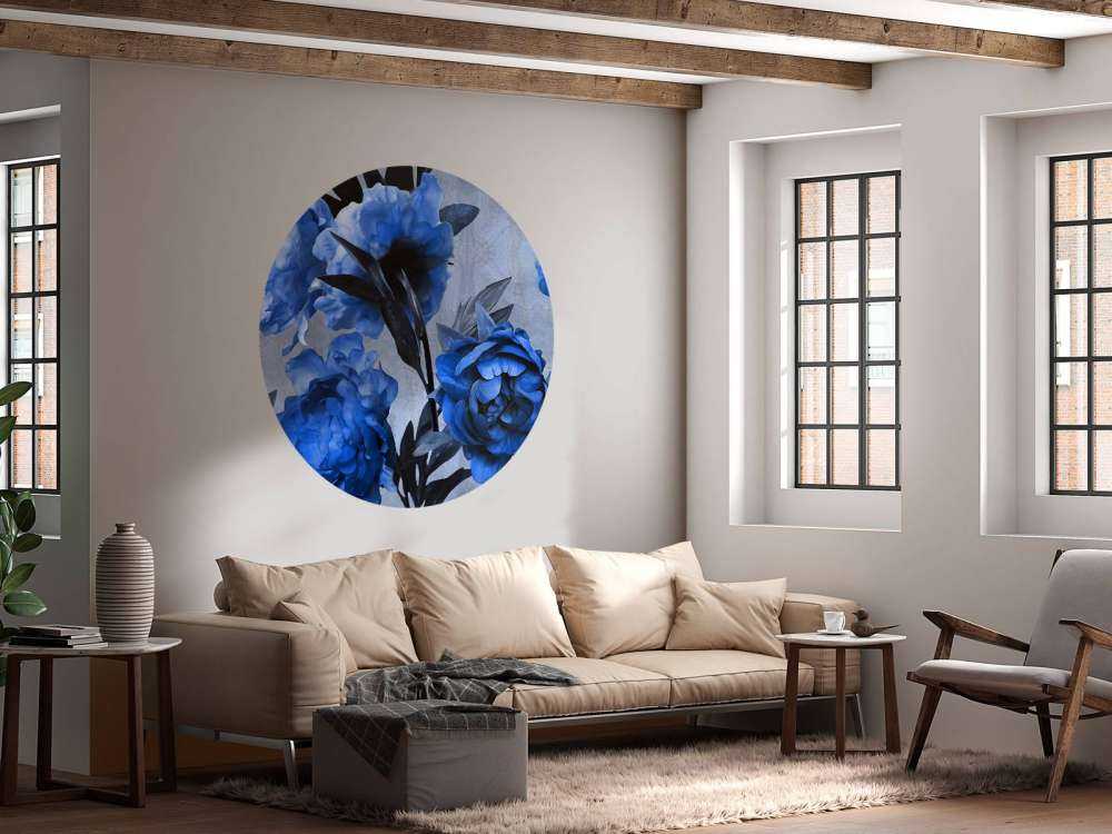 Aquarel van blauwe bloemen