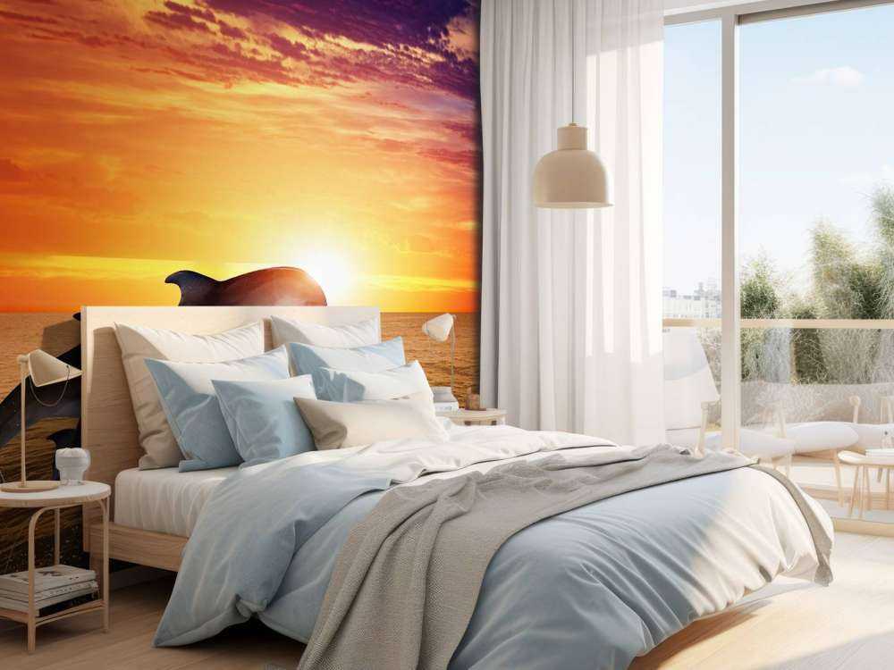 Dolfijnen bij zonsondergang