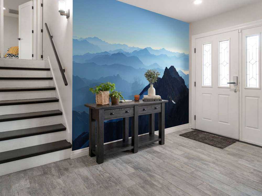 Bovenaanzicht van een berglandschap