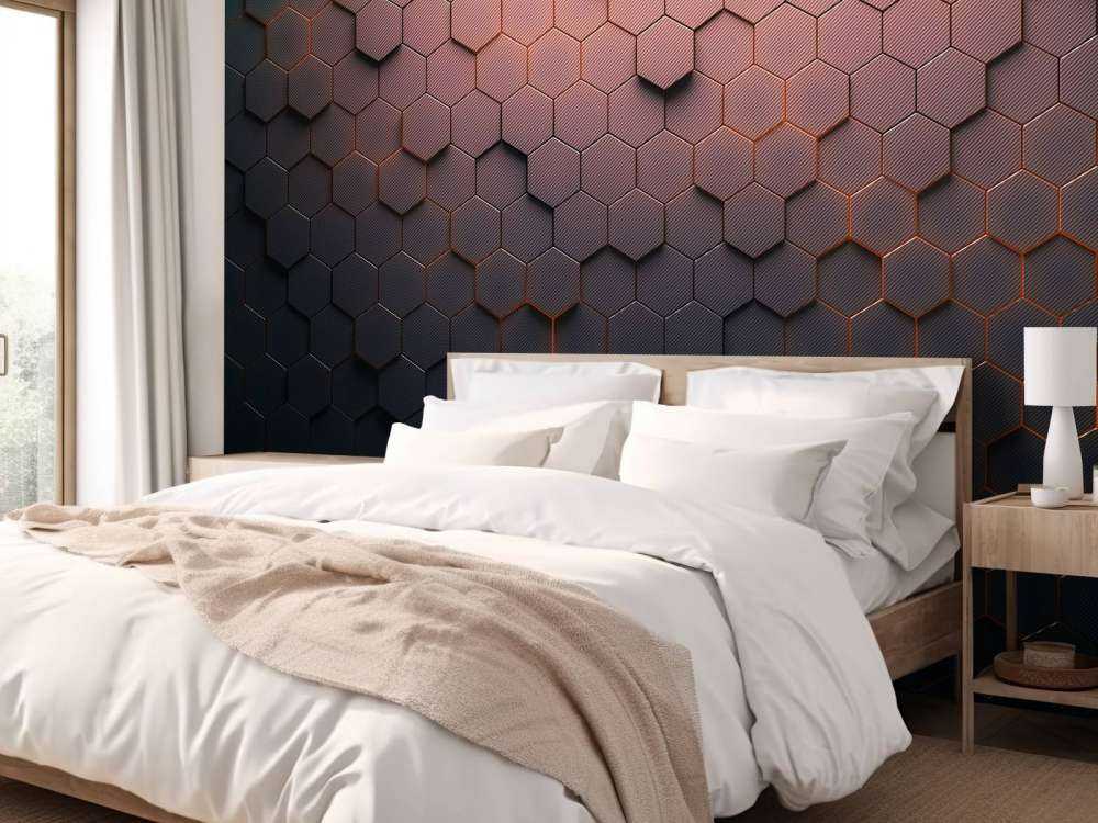 Rood-groene zeshoek patroon