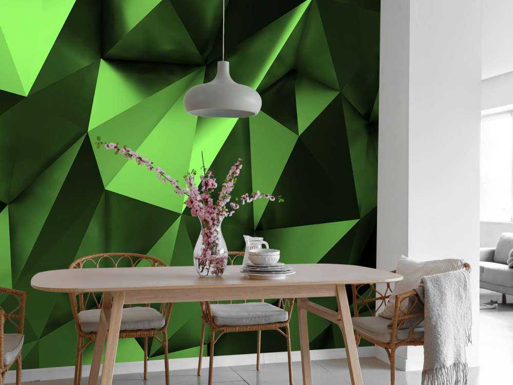 Groen veelhoekig geometrisch oppervlak