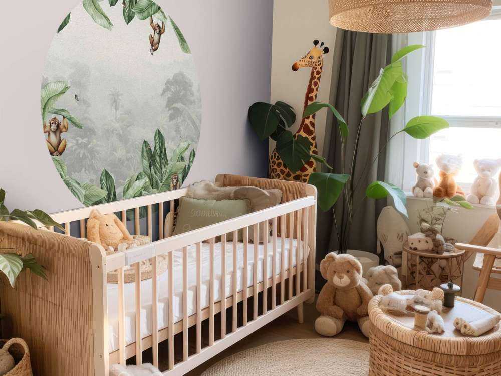 Aapjes landschap in kleur