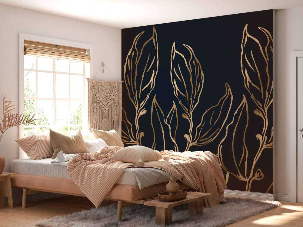 Abstracte bloemen en bladeren