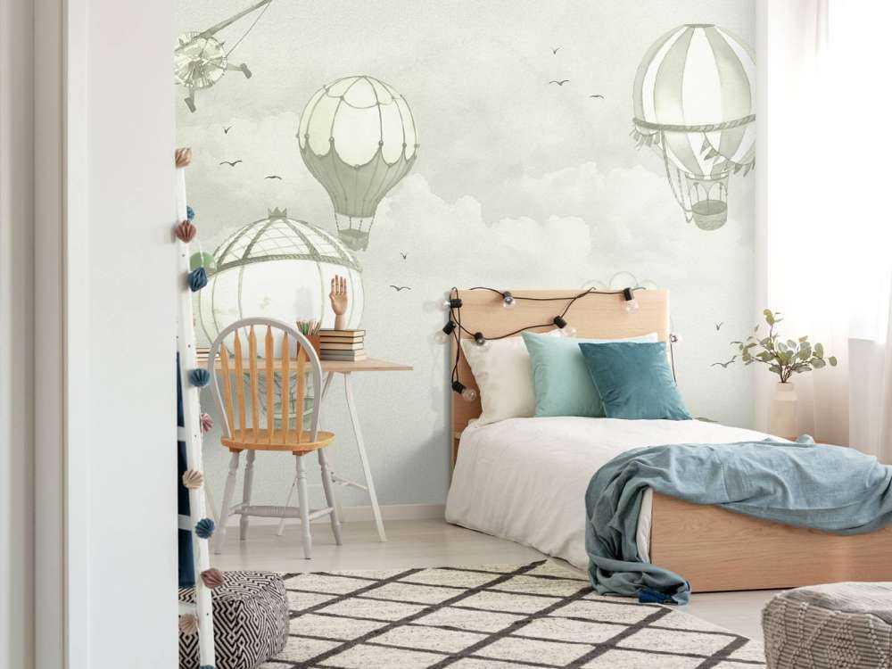 Luchtballonnen in groen