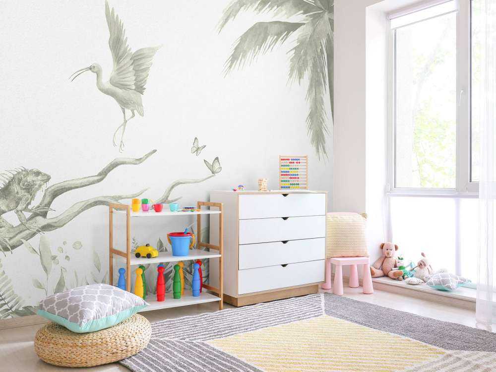 Tak met jungle dieren in groen