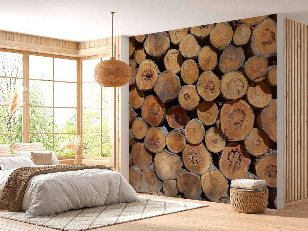Stapel boomstammen