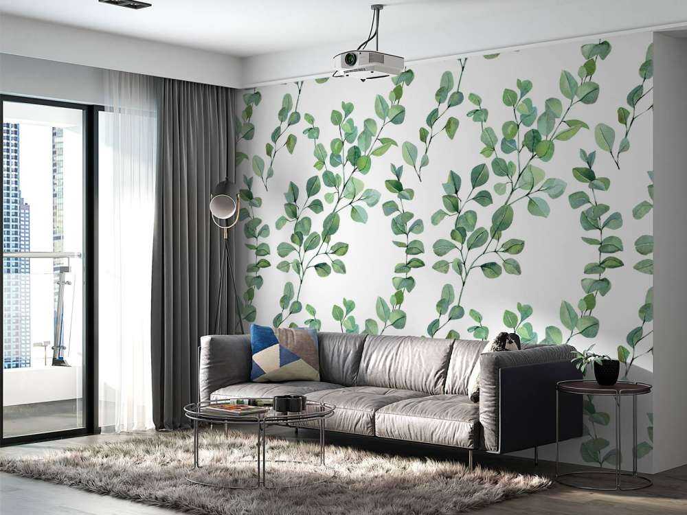 Waterverf bladeren en takken