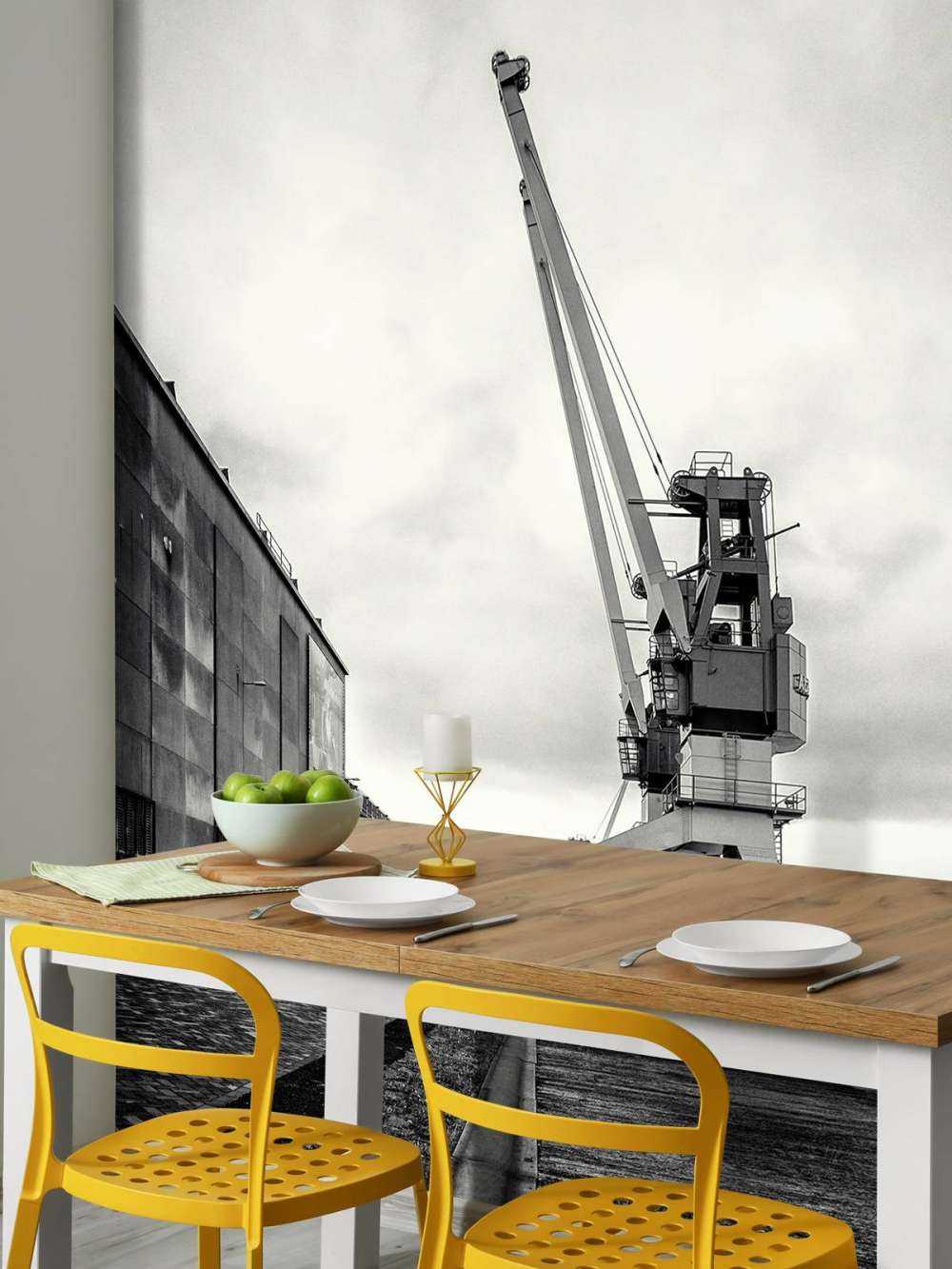 Havenkraan op het voormalige RDM terrein Heijplaat Rotterdam 