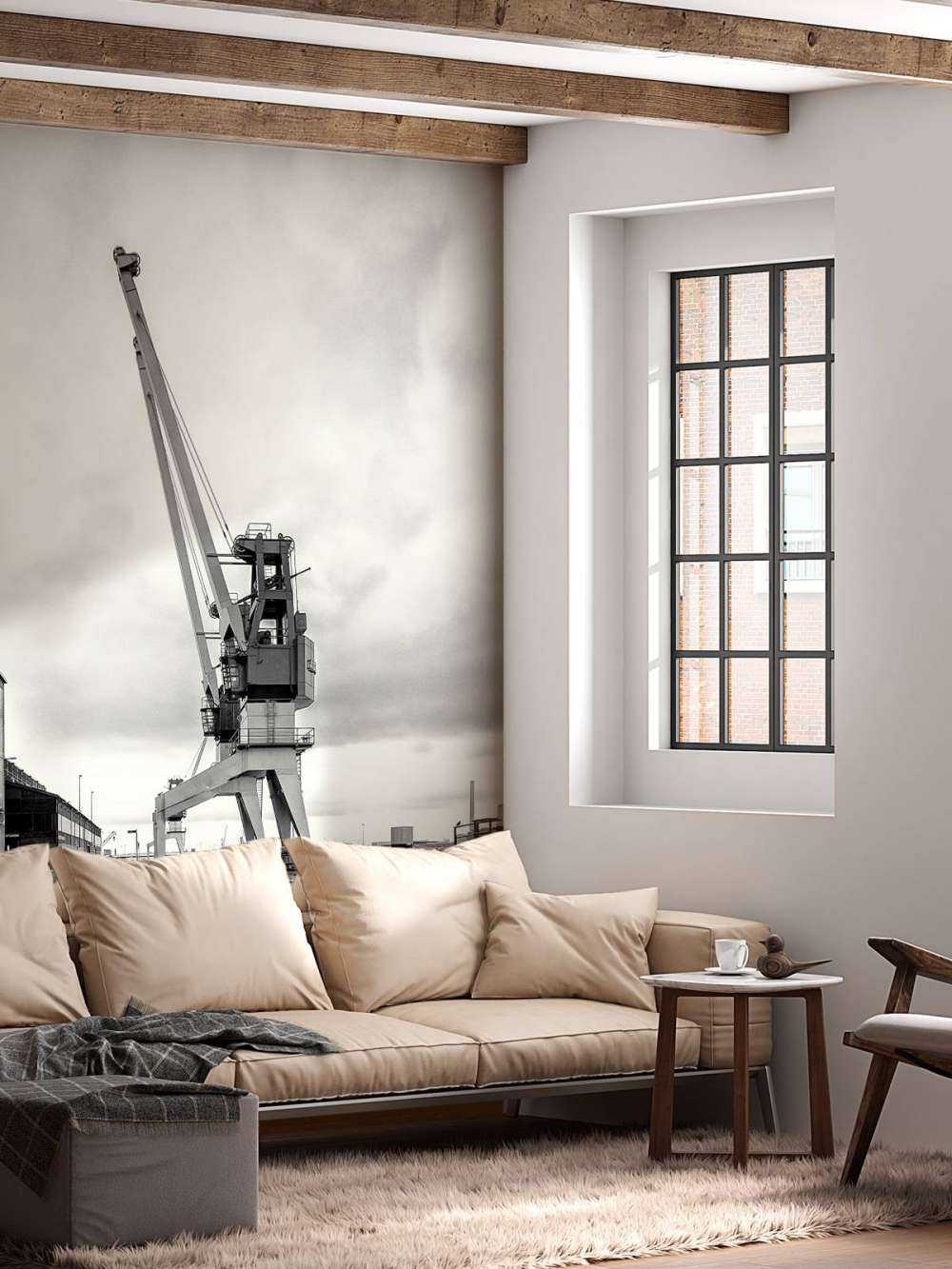 Havenkraan op het voormalige RDM terrein Heijplaat Rotterdam 