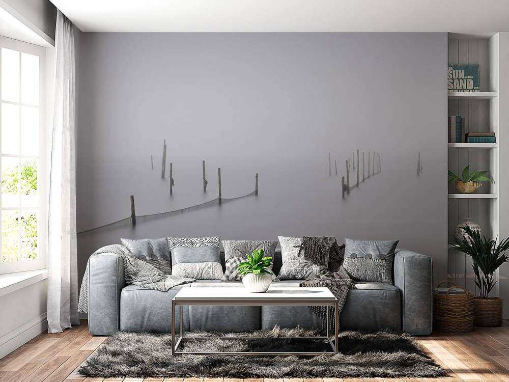 Visnetten in de mist