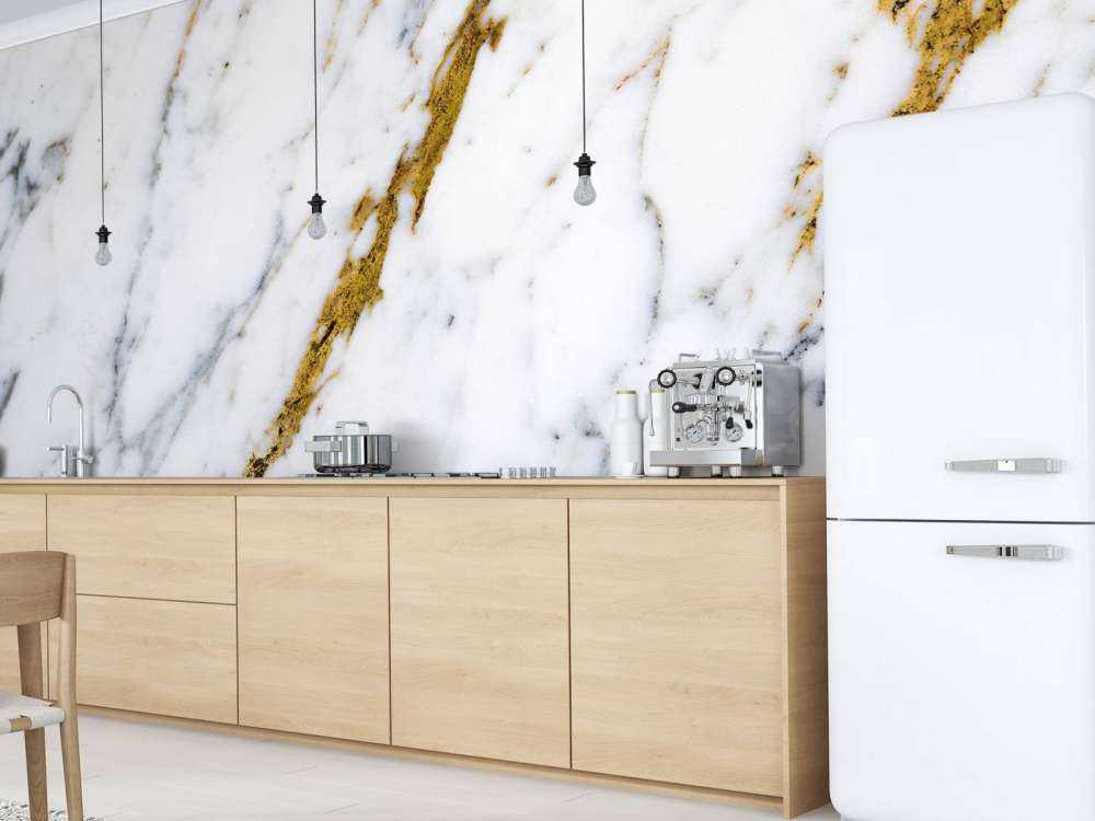 Wit marmer met gouden aders