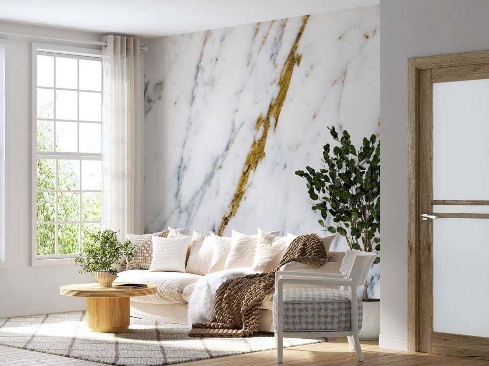 Wit marmer met gouden aders