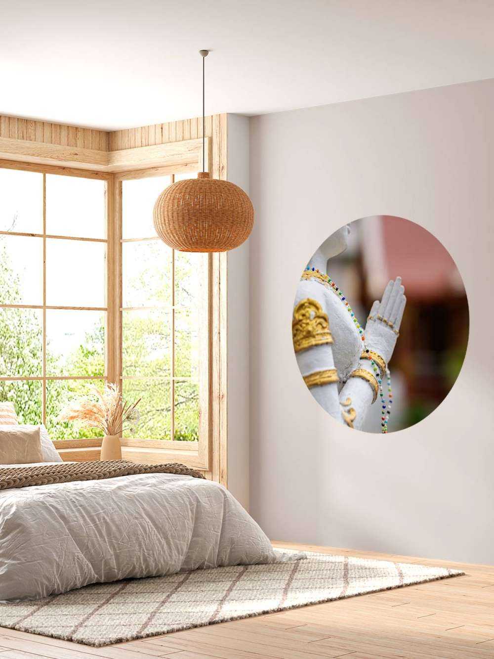 Wit met gouden boeddha  Tempelcomplex Bangkok  (Thailand)