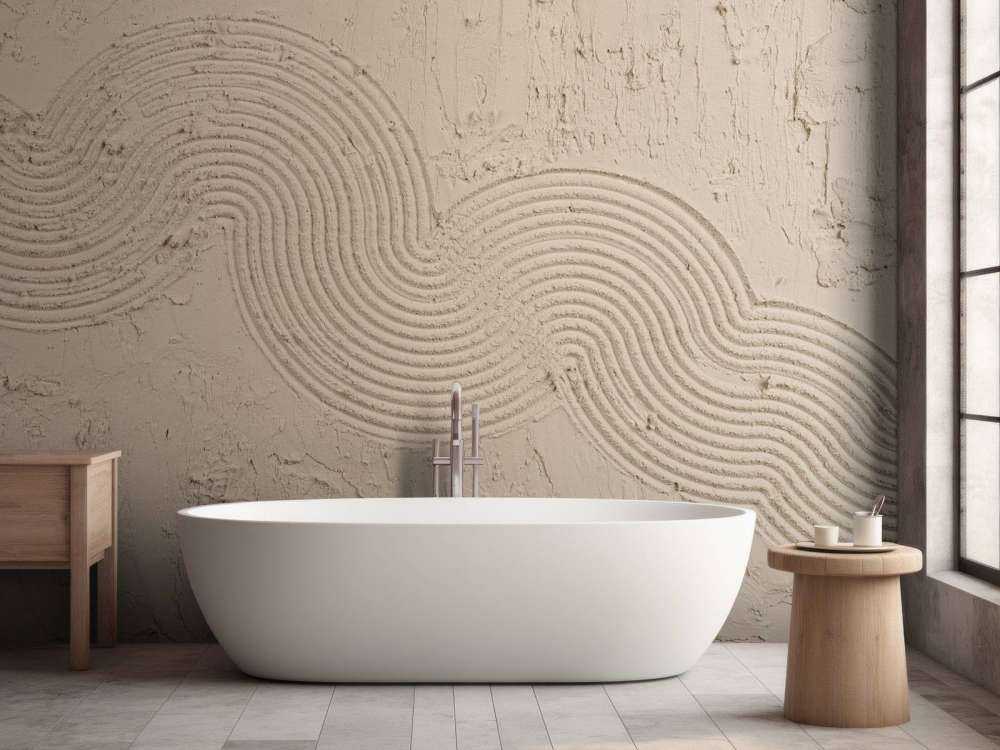 Zen garden structuur in taupe