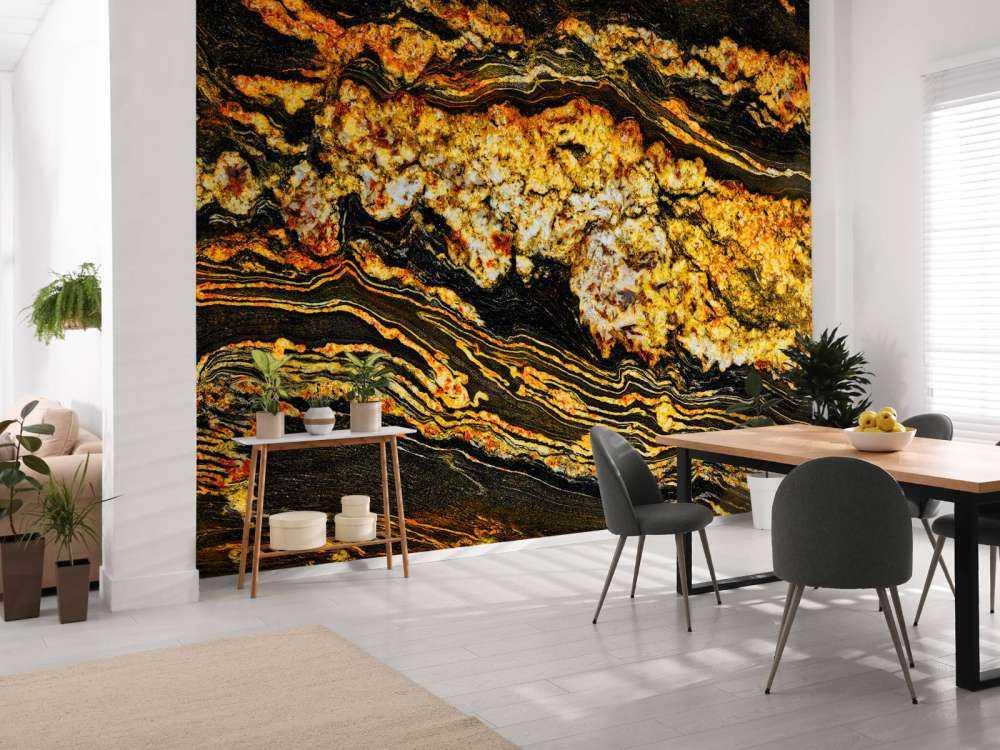 Zwart goud gekleurd marmer