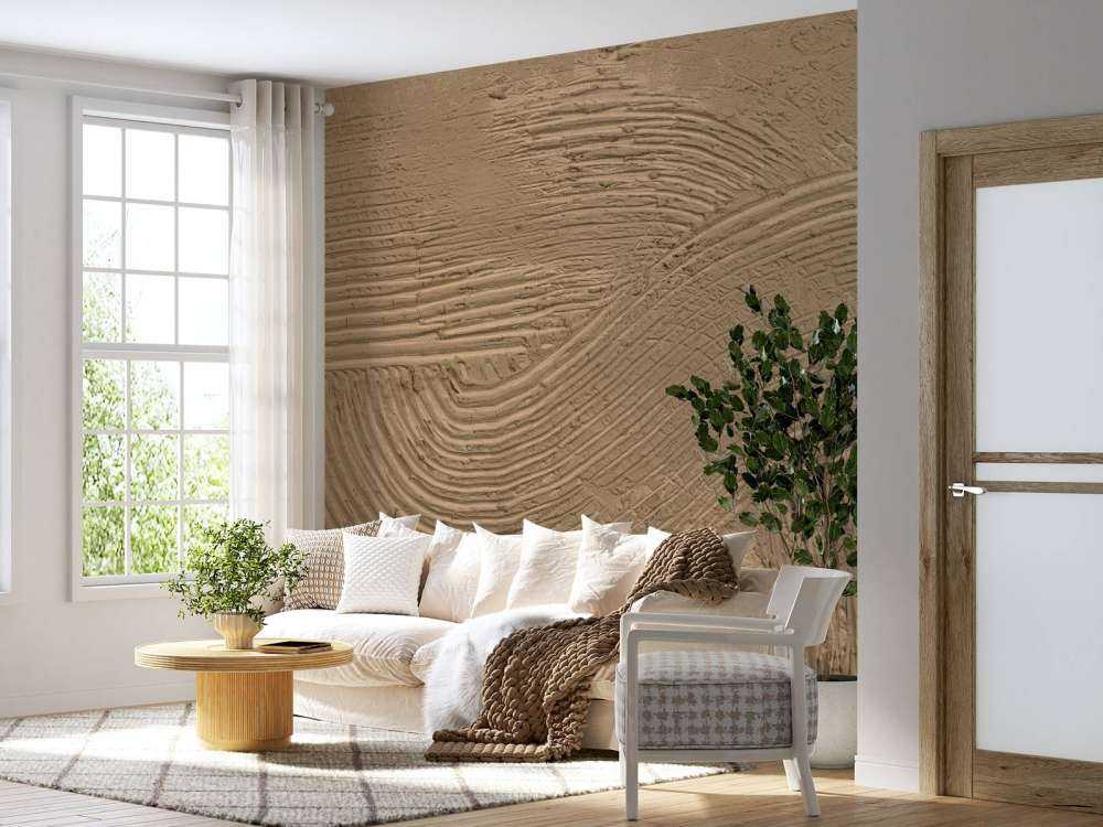 Lijnen met structuur in goud bruin