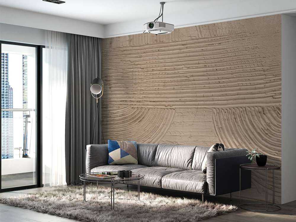 Lijnen en structuren in taupe