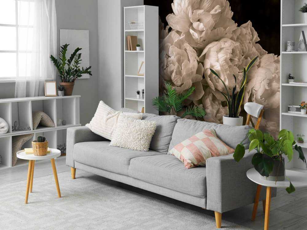 Bos pioenrozen vintage